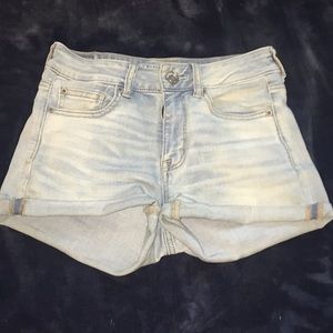 Light Wash High Rise Shorts